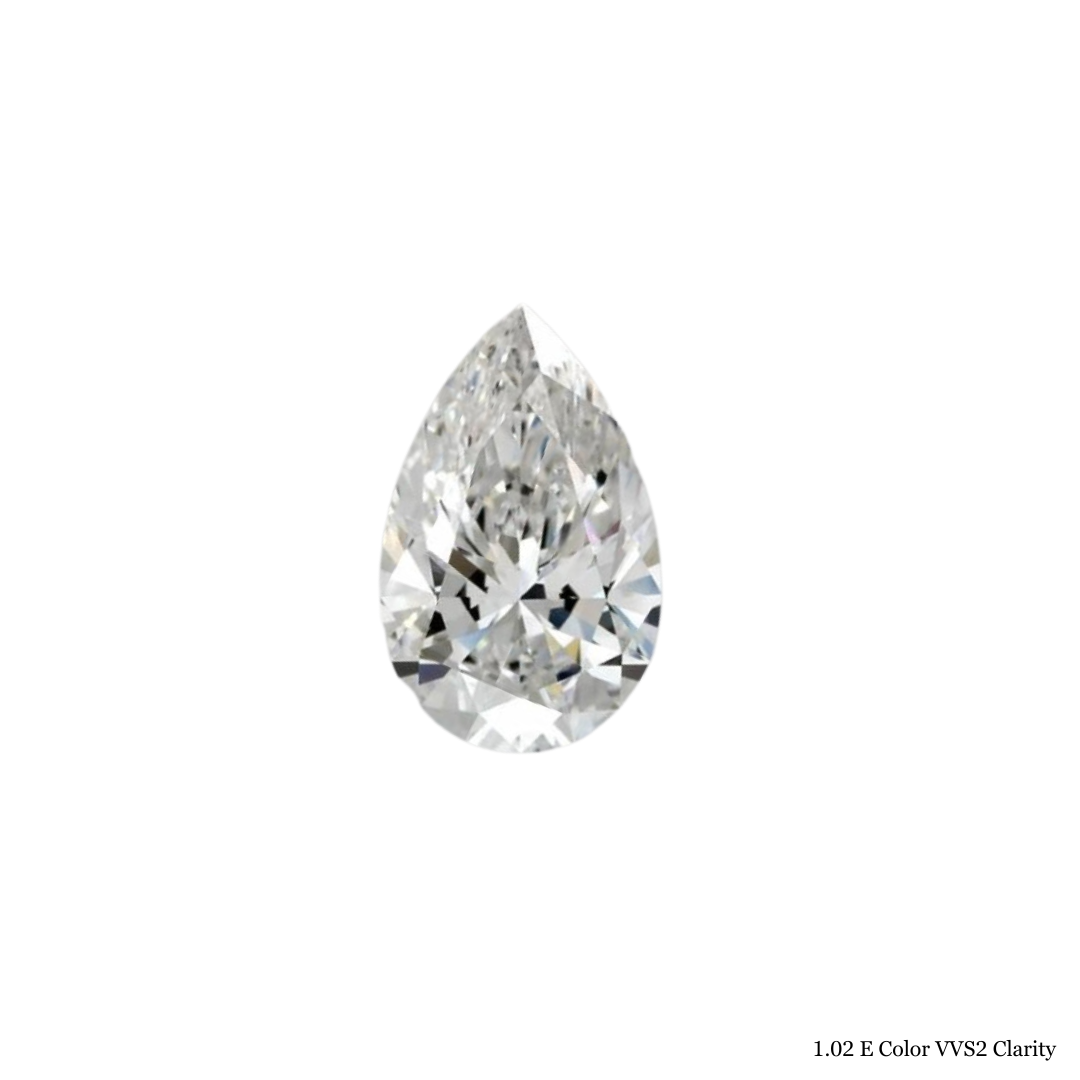 1.02 Carat E-VVS2 Cut Pear Diamond
