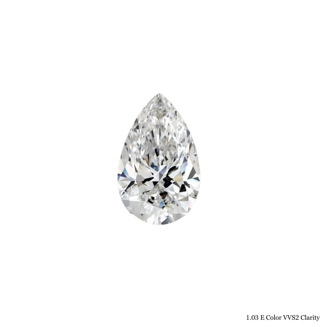 1.03 Carat E-VVS2 Cut Pear Diamond