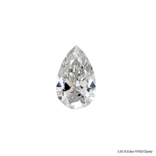 1.01 Carat E-VVS2  Cut Pear Diamond