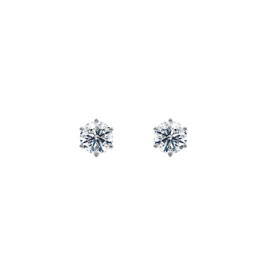 1 Ct. Lab-Grown Diamond Six-Prong Earrings in 18K Gold (TW 2 Ct.)