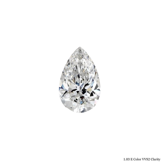 1.03 Carat E-VVS2  Cut Pear Diamond