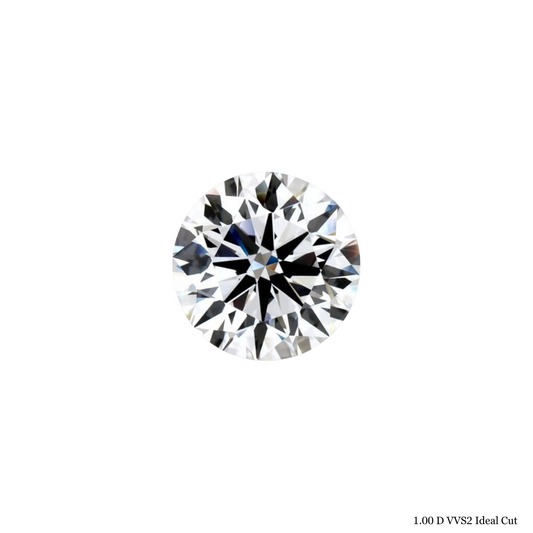 1 Carat D-VVS2 Ideal Cut Round Diamond