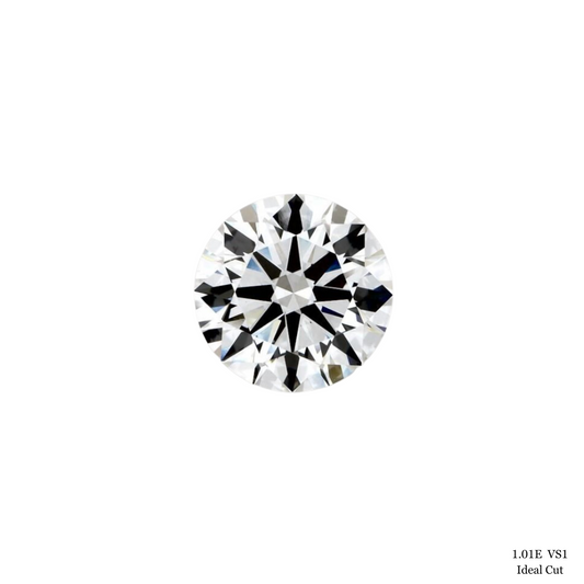 1.01 Carat E-VS1 Ideal Cut Round Diamond