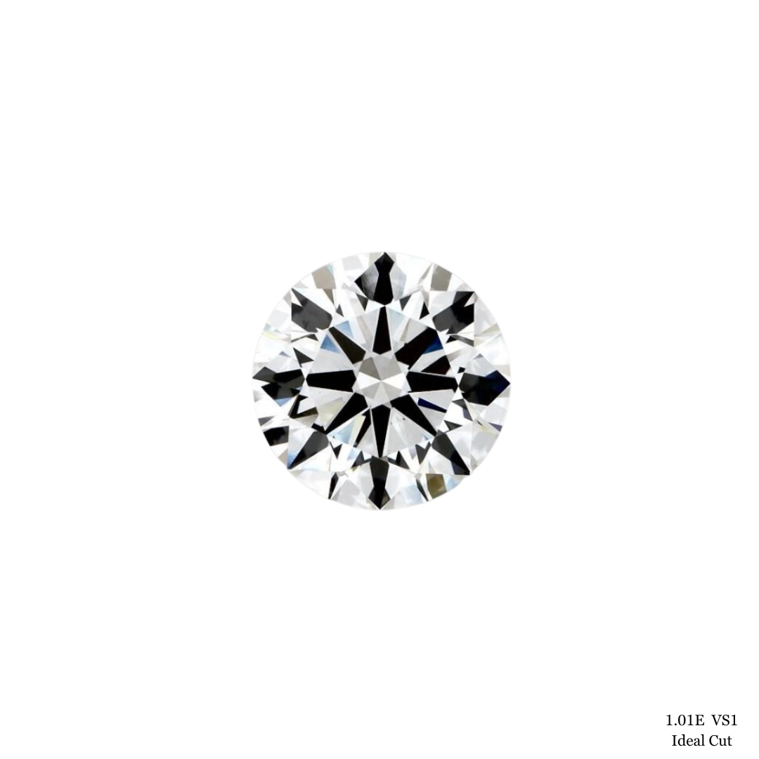 1.01 Carat E-VS1 Ideal Cut Round Diamond