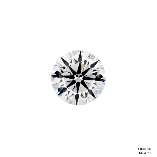 1.03 Carat E-VS1 Ideal Cut Round Diamond