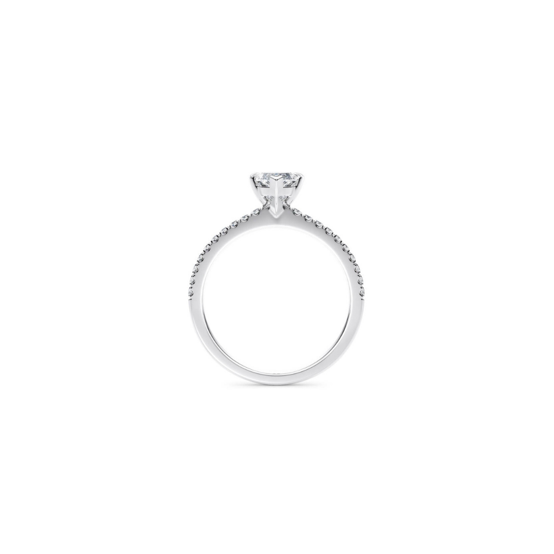 1 Ct. Marquise Brilliant Diamond Pavé Ring with Petite Claw in 18K White Gold