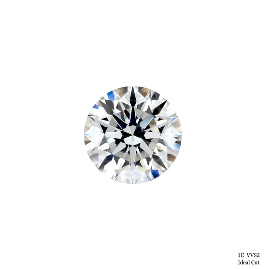 1 Carat E-VVS2  Cut Round Diamond
