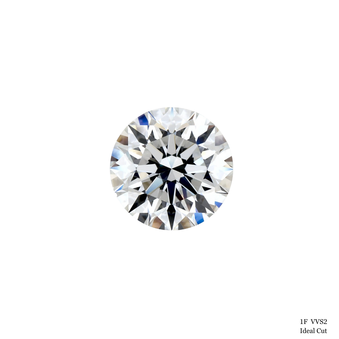 1 Carat F-VVS2  Cut Round Diamond