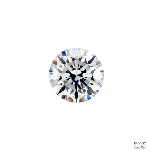 1 Carat F-VVS2  Cut Round Diamond