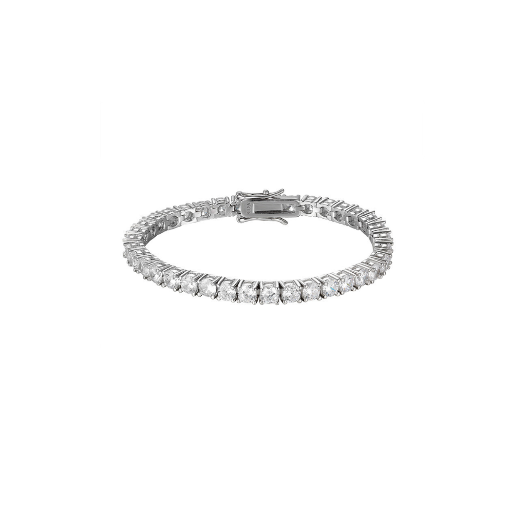 Classic Lab-Grown Diamond Tennis Bracelet in 18K White Gold (12 Ct., TW, 30 pts each)