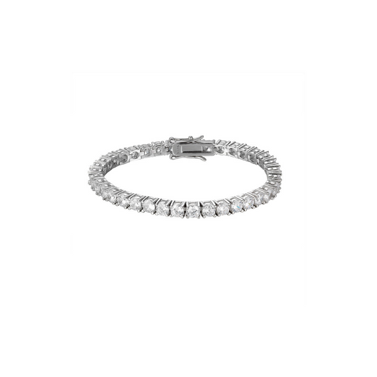 Classic Lab-Grown Diamond Tennis Bracelet in 18K White Gold (12 Ct., TW, 30 pts each)