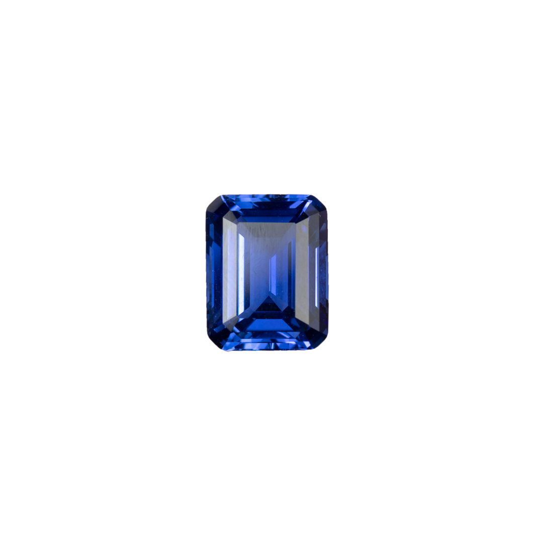 Emerald Cut Royal Blue Sapphire