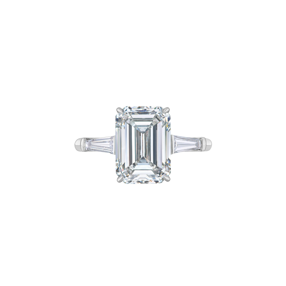 3 Ct. Lab-Grown Diamond with Tapered Baguette Lab-Grown Diamonds